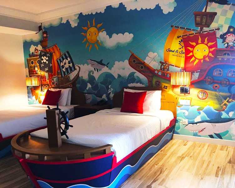 แซนด์ แอนด์ แซนเดิล เดซารู บีช รีสอร์ต แอนด์ สปา Hotel เดอซารู ภายนอก รูปภาพ A themed room at Legoland Florida Resort Hotel